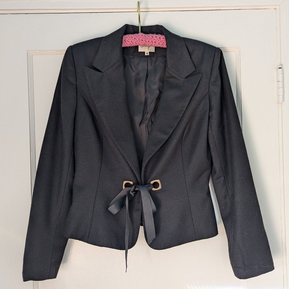 Milly of New York Classic Wool Jacket, Size 8, Ribbon Closure